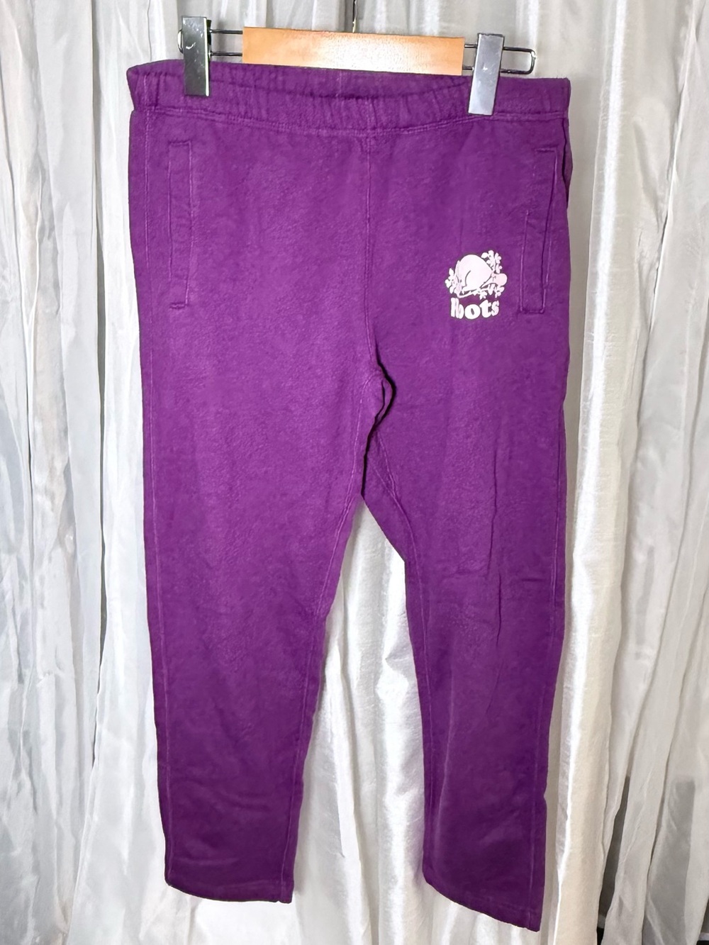 Roots Kids Purple Joggers with Pocket Logo